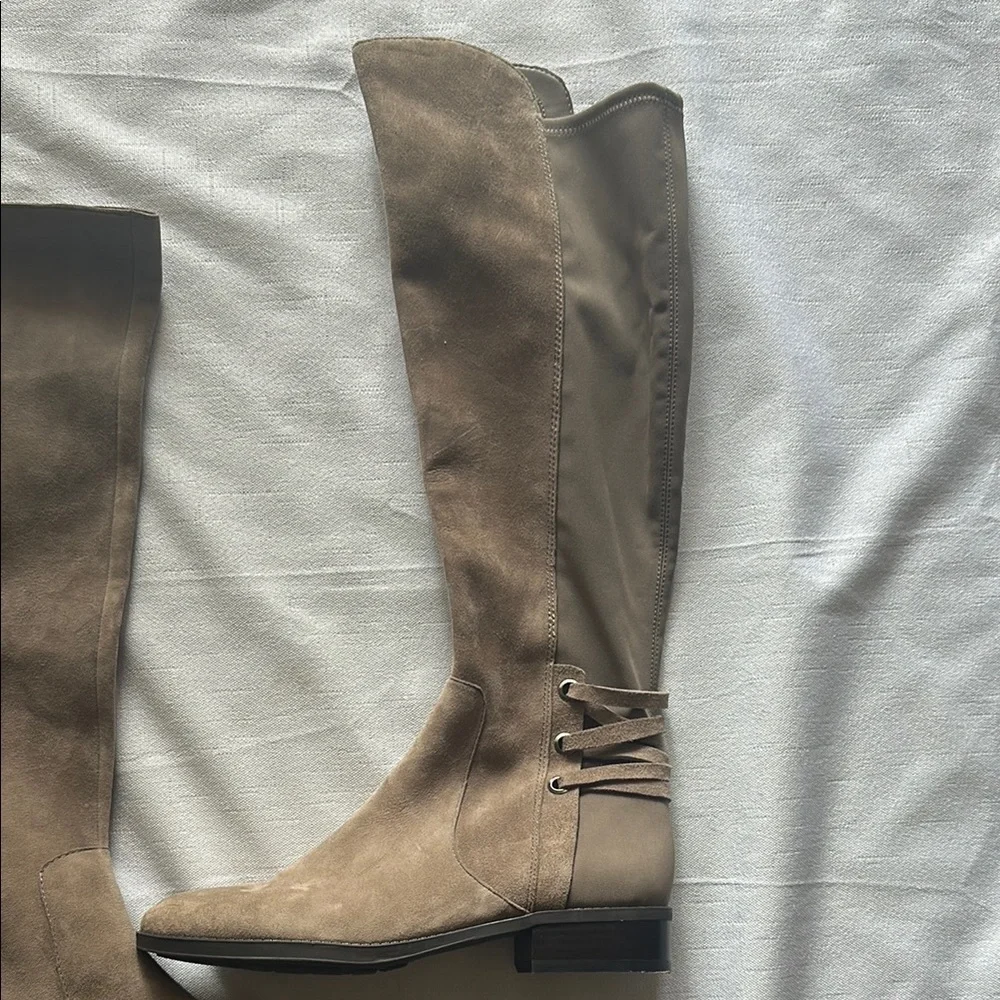 Vince Camuto Tan Over the Knee Boots with Suede Finish